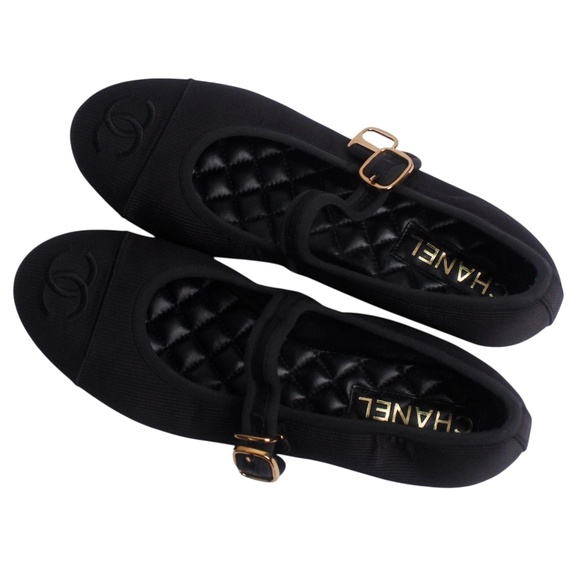 Chanel Black Mary Jane ballet flats - size EU 39.5 / 40 - Picture 1 of 6